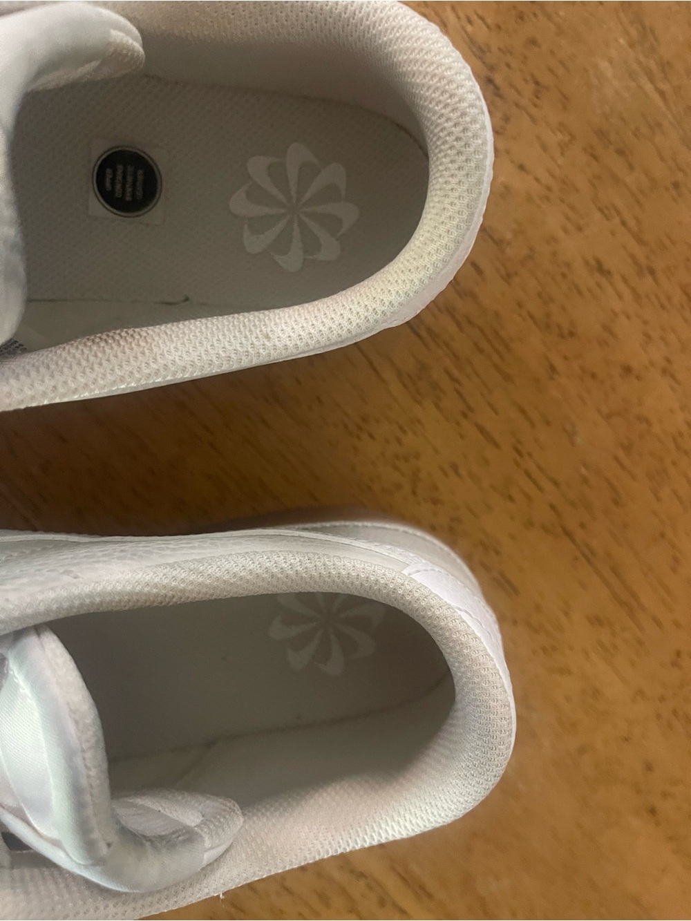 Nike Women’s Court Legacy Next Sneakers in Cream and White with Gum Sole - Picture 6 of 13